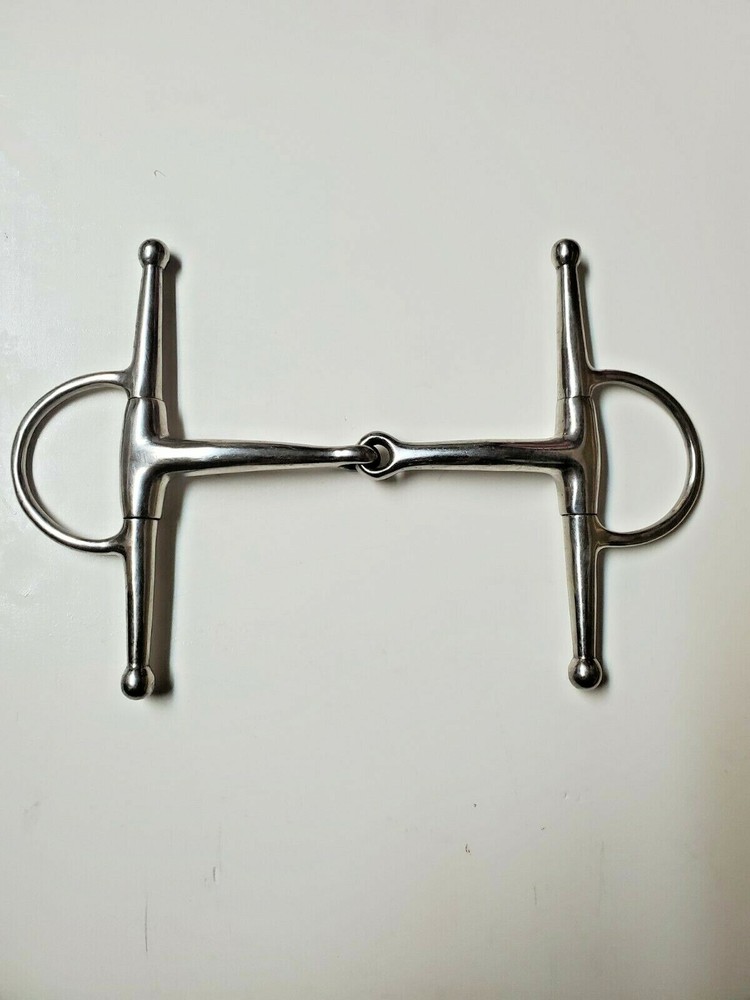 5-1/2" Full Cheek D Ring Snaffle Bit Stainless-Used