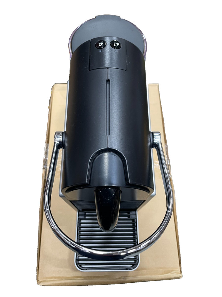 Nespresso Pixie Espresso Capsule Cofee Machine By Delonghi Black Silver
