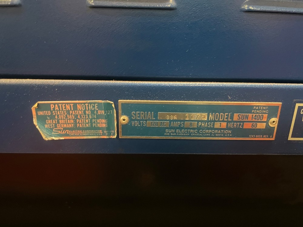 Sun 1400 Engine Analyzer / Accessories