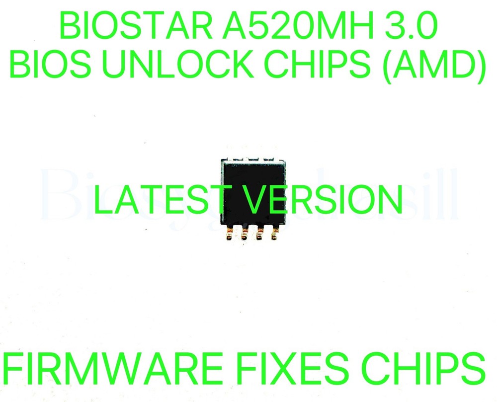 BIOSTAR A520MH 3.0, NO PASSWORD FIRMWARE FIXES BIOS CHIP LATEST VERSION (AMD)
