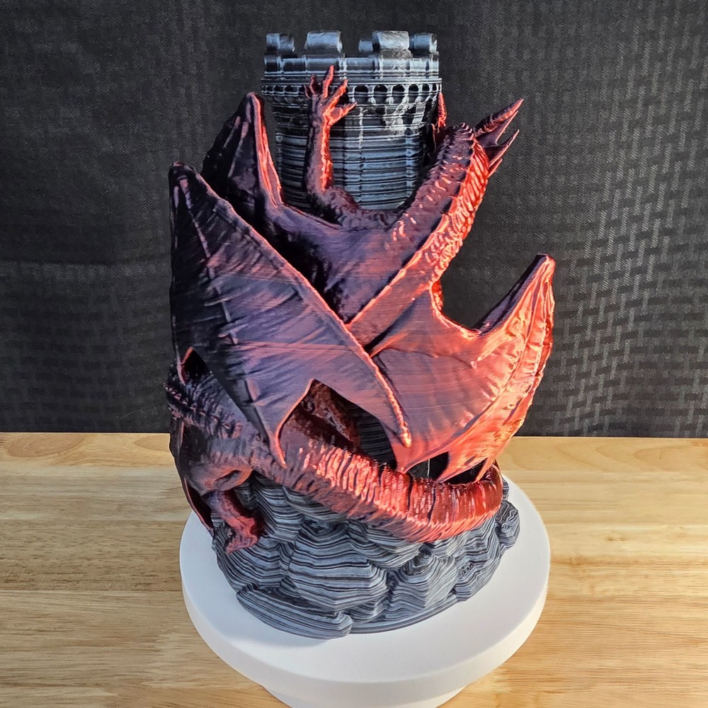 Twin Dragons Dice Tower, DND, 3D Printed Items