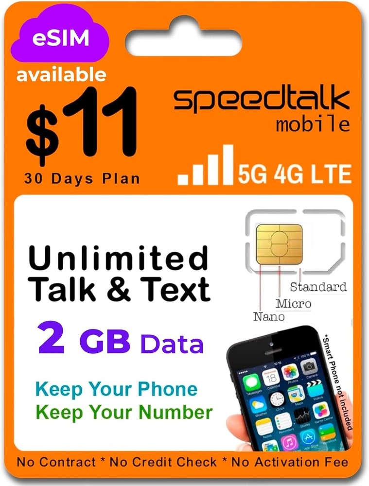 Unlock Your Phone's Potential: $11 Prepaid SIM with 2GB Data & T-Mobile Coverage