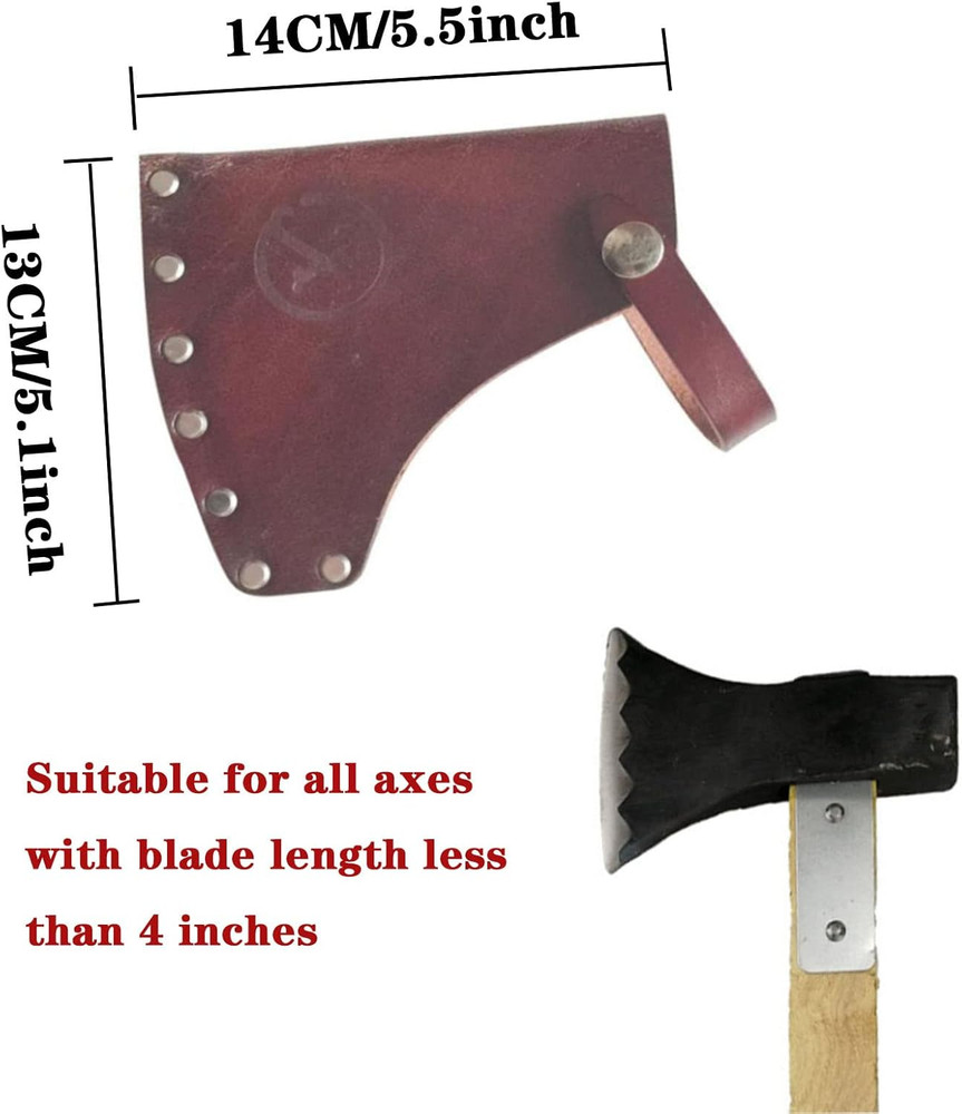 Leather Axe Head Sheath Durable Leather Axe Sheath Lumberjack Outdoors Work Esse