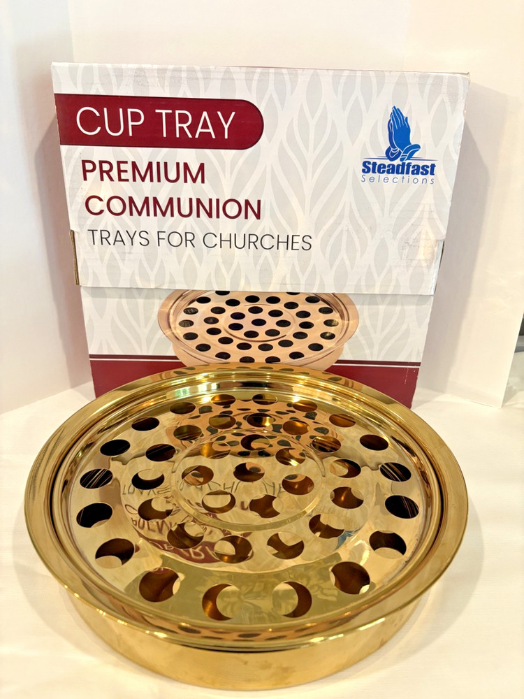 Gold-Tone Communion Tray Holds 40 Cups Steadfast