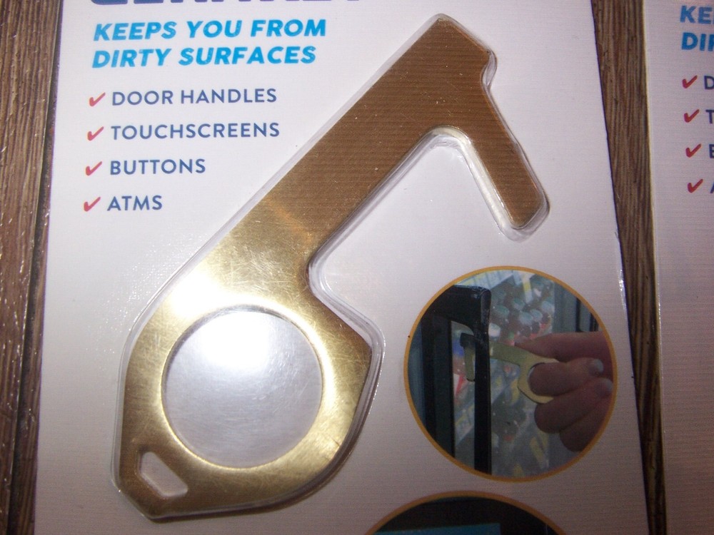 NEW 3x Germ Key Solid Brass Antimicrobial Touch Tool Door Handle Buttons Screens