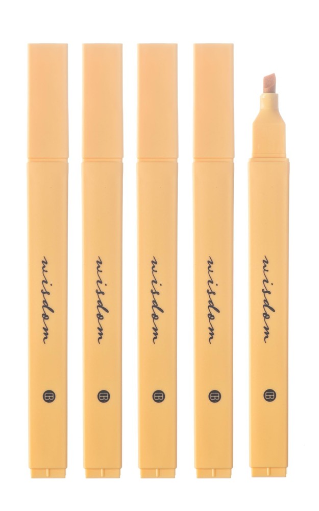 DIVERSEBEE Bible Highlighters with Soft Chisel Tip, 5 Pack 5 Pack, Yellow
