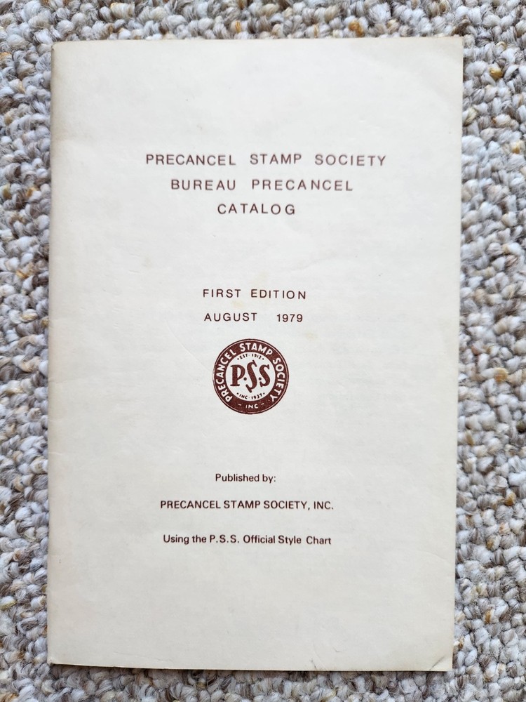 1st Edition Precancel Stamp Society Bureau Precancel Catalog  1979