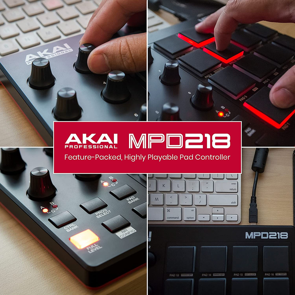 Portable USB MIDI Keyboard Controller Sequencer 16 MPC Drum Pads PROFESSIONAL