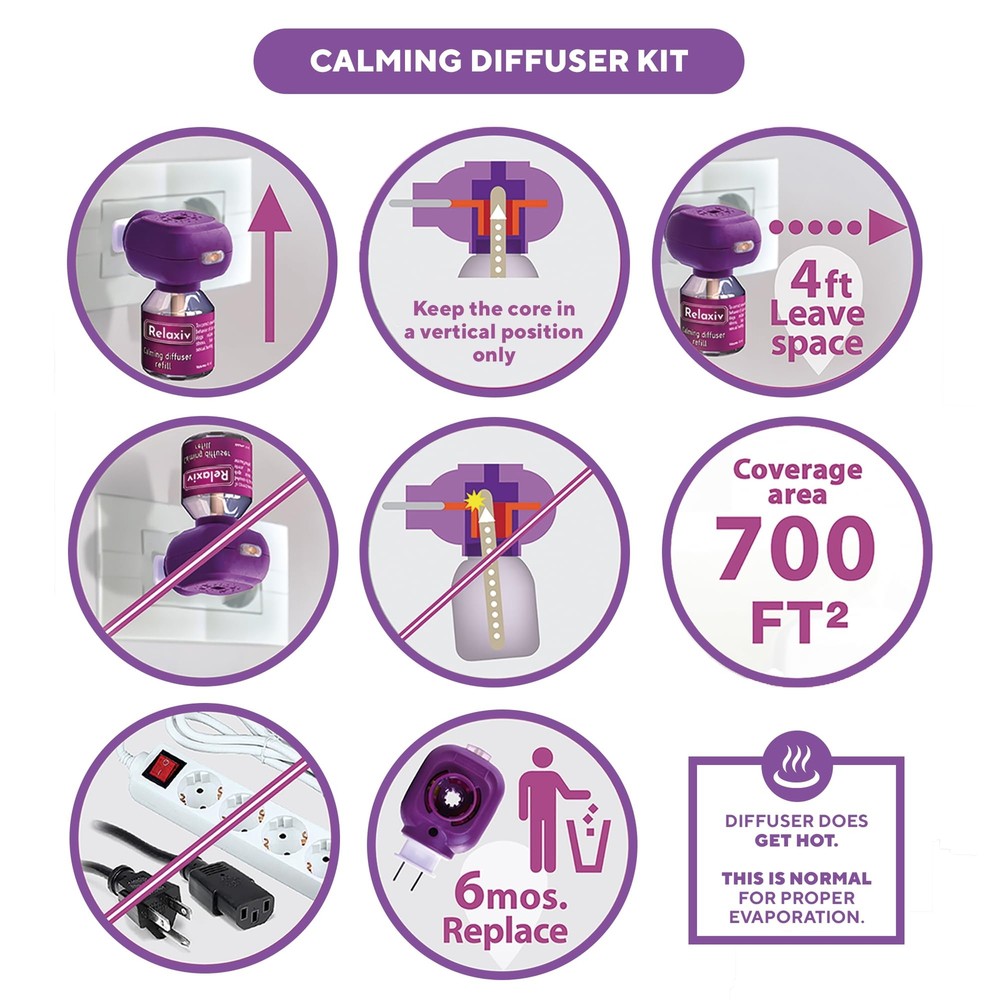 Cat Calming Diffuser with Refill Reduces Anxiety Fights Scratching Urine Marking