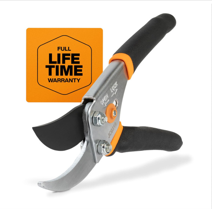 Fiskars Bypass Pruning Shears – 5/8" Cut, Sharp Rust-Resistant Steel Blade