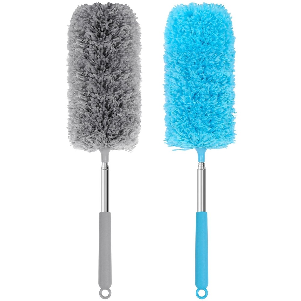 Mini Microfiber Duster for Cleaning, Hand Duster with Extension Pole, Washabl...