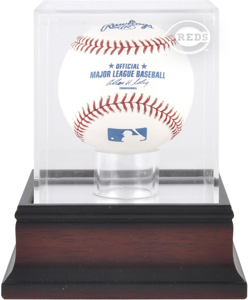 Cincinnati Reds Mahogany Baseball Logo Display Case - Fanatics