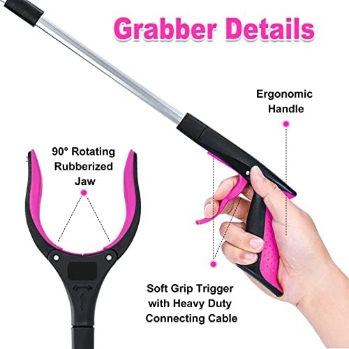 Foldable Grabber Reacher Tool with Magnetic Tip