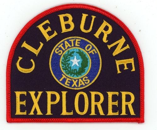 TEXAS TX CLEBURNE POLICE EXPLORER NICE SHOULDER PATCH SHERIFF