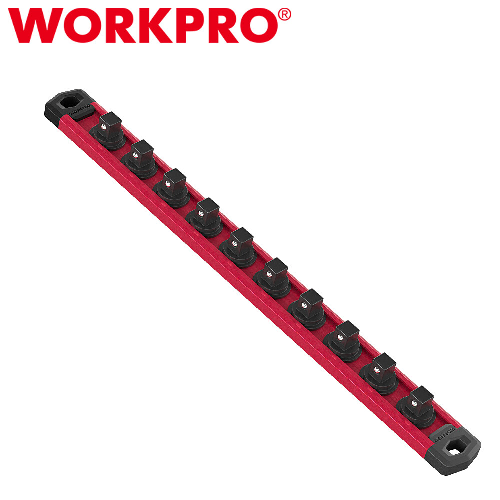 WORKPRO 1/2 Drive Magnetic Socket Organizer Socket Rail Heavy Duty Socket Holder
