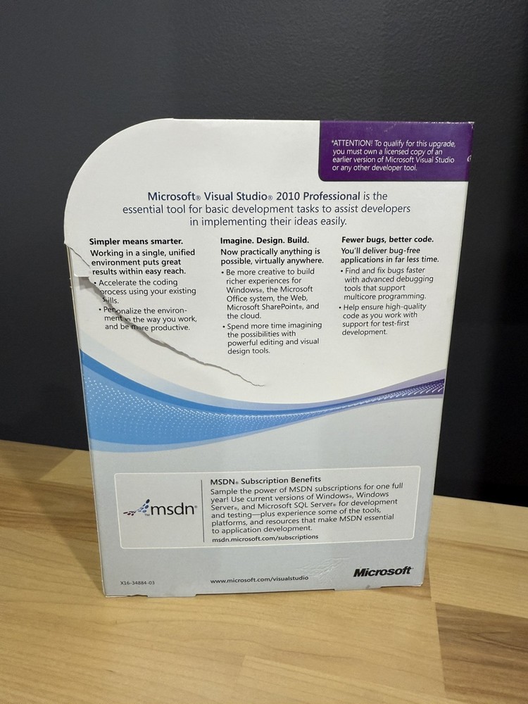 OEM Microsoft Visual Studio 2010 Professional Full Version with UPGRADE Bonus