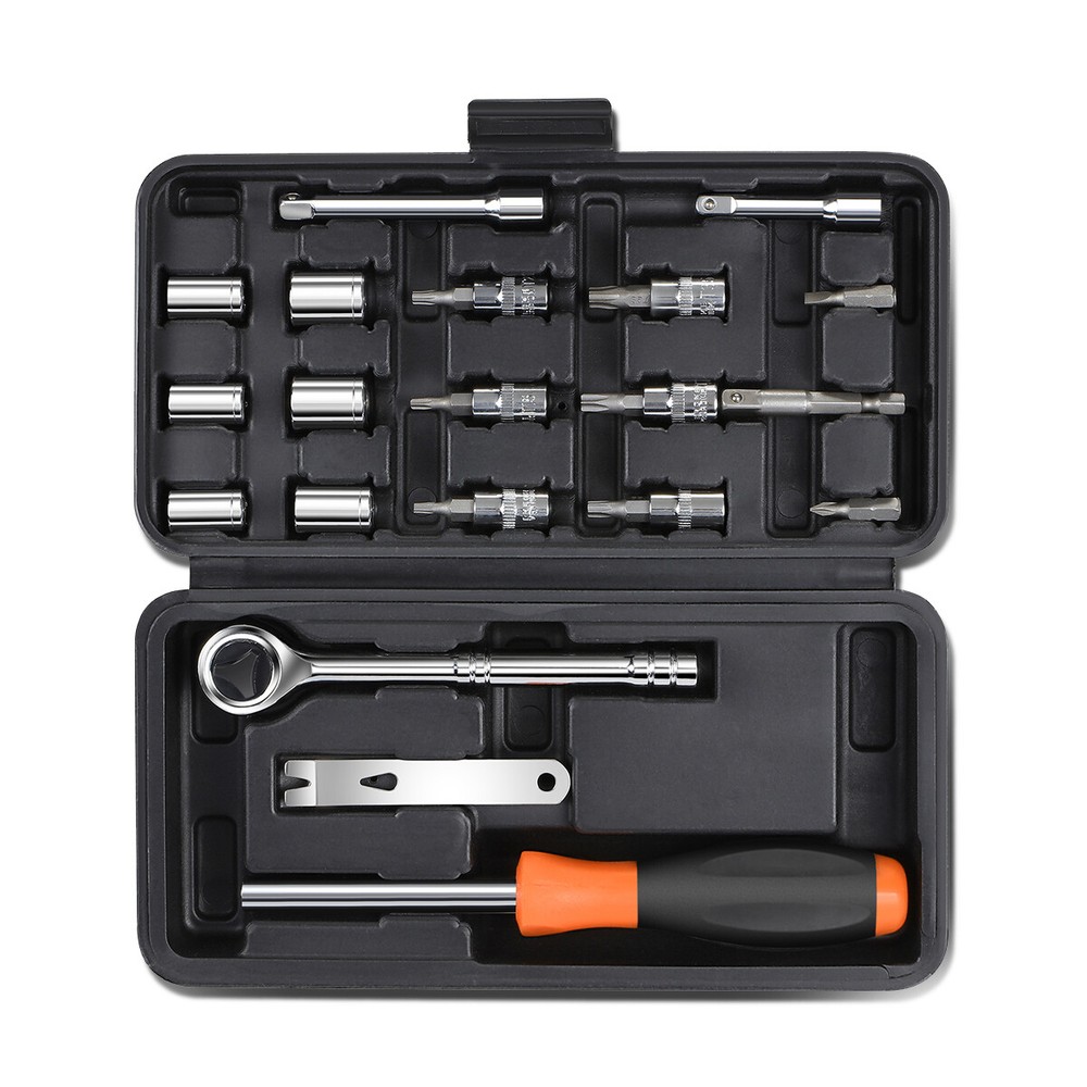 20Pcs Auto Headlight Repair Hand Tool Set Extendable Drive Ratchet Socket Wrench