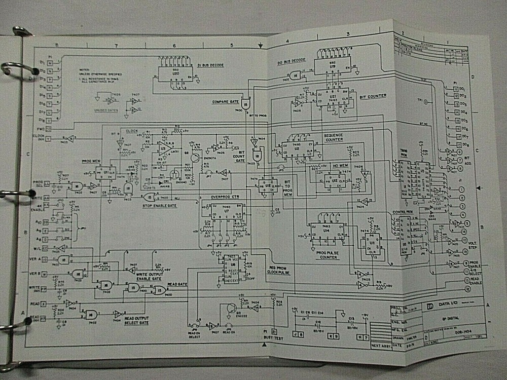 DATA I/O PAL PROGRAM CARD SET 909/919-1427 PROGRAMMING MANUAL