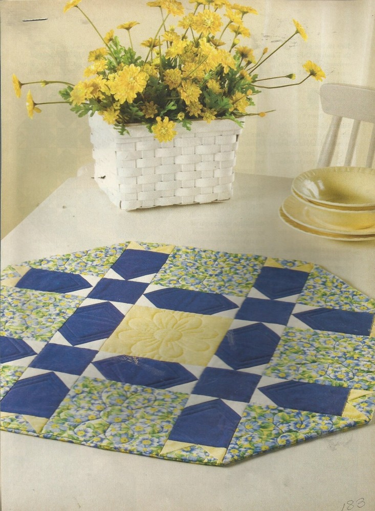 B0576  SPRINGTIME TABLE MAT  QUILT PATTERN/INSTRUCTIONS
