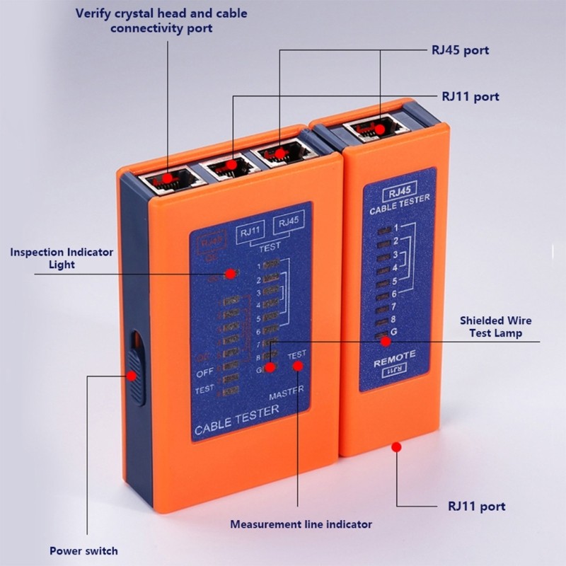 Professional Networking Line Tester With LED Indicators For Easy
