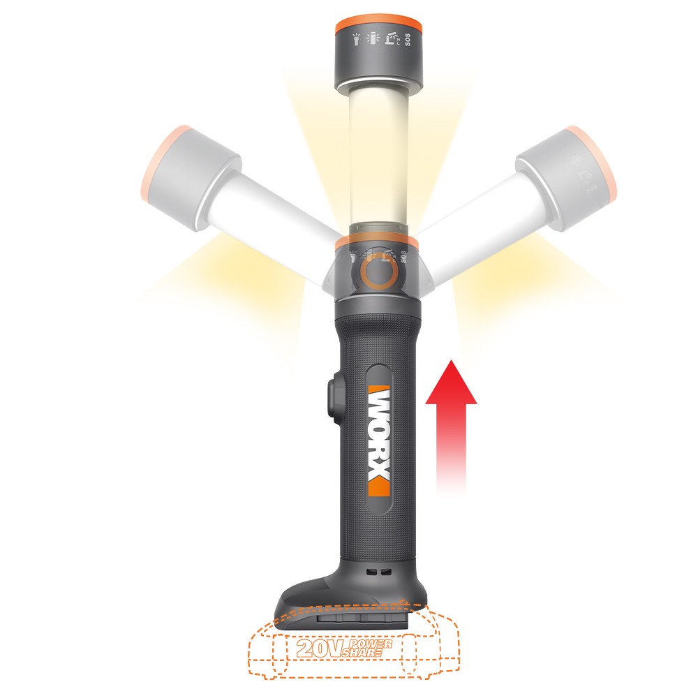 WX027L.9 Worx 20V MaxLithium Cordless Multi-Function LED Flashlight (Tool Only)