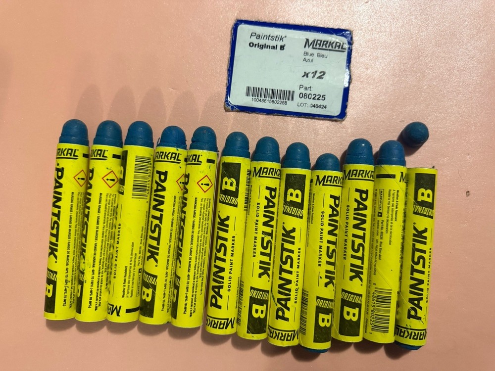 Markal (12 Pack) Solid Paint Crayon PaintStik/ Marker Blue 080225 Minor Damage