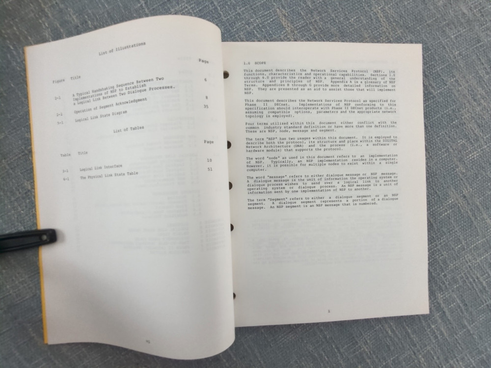 Digital Equipment Corp (DEC) NSP Network Services Protocol 1978