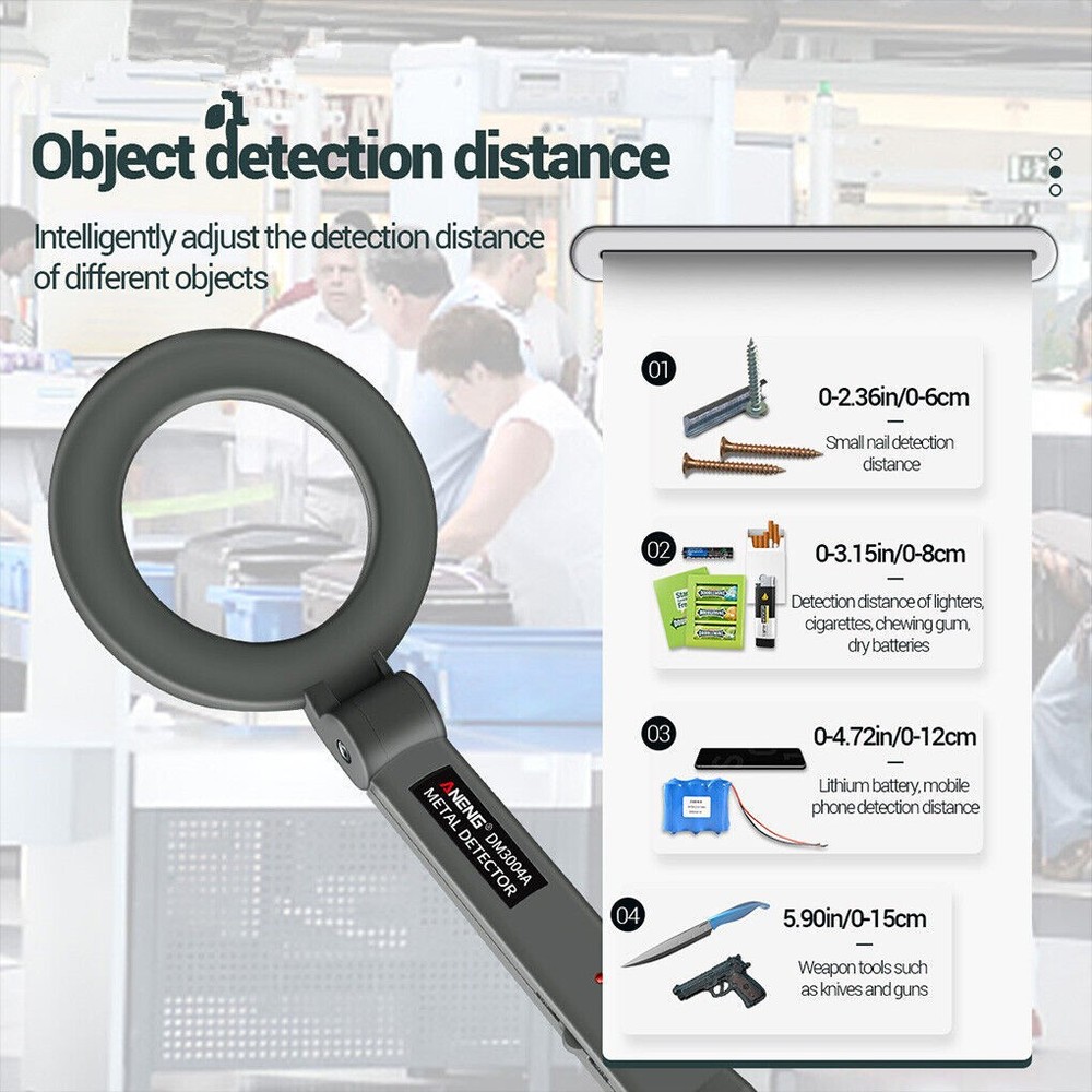 Handheld Airport Security Metal Scanner Detector High Sensitive Tester Device