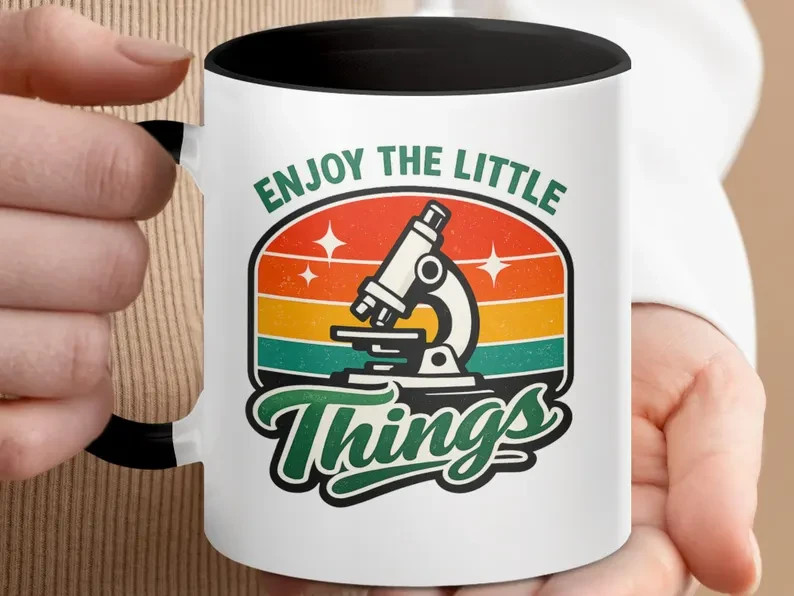 Microscope Mug Retro Science Coffee Cup Gift