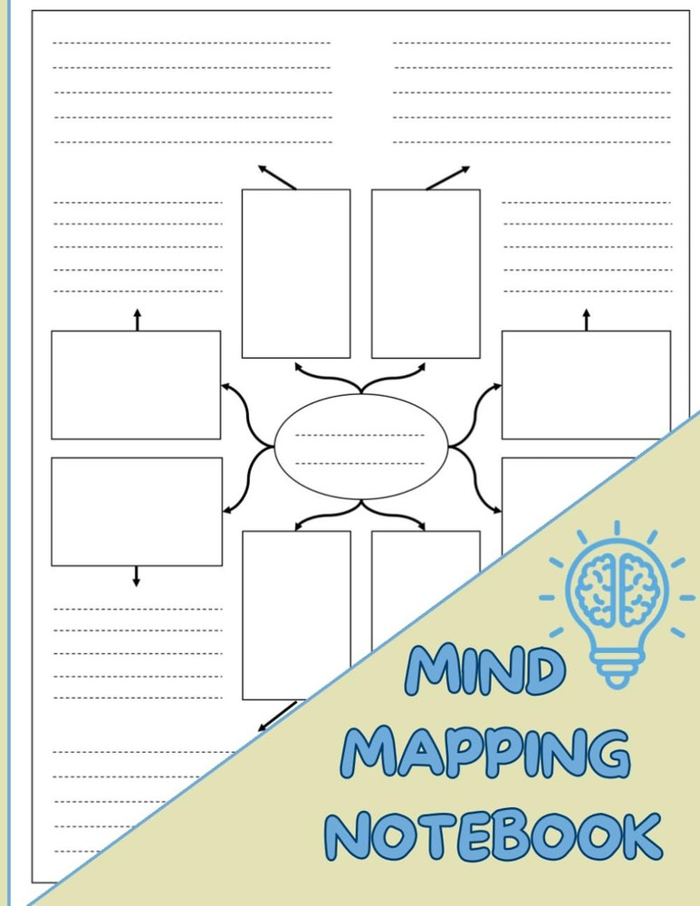 Mind Mapping & Brainstorming Notebook: Blank Mind Map Templates for Organizing T
