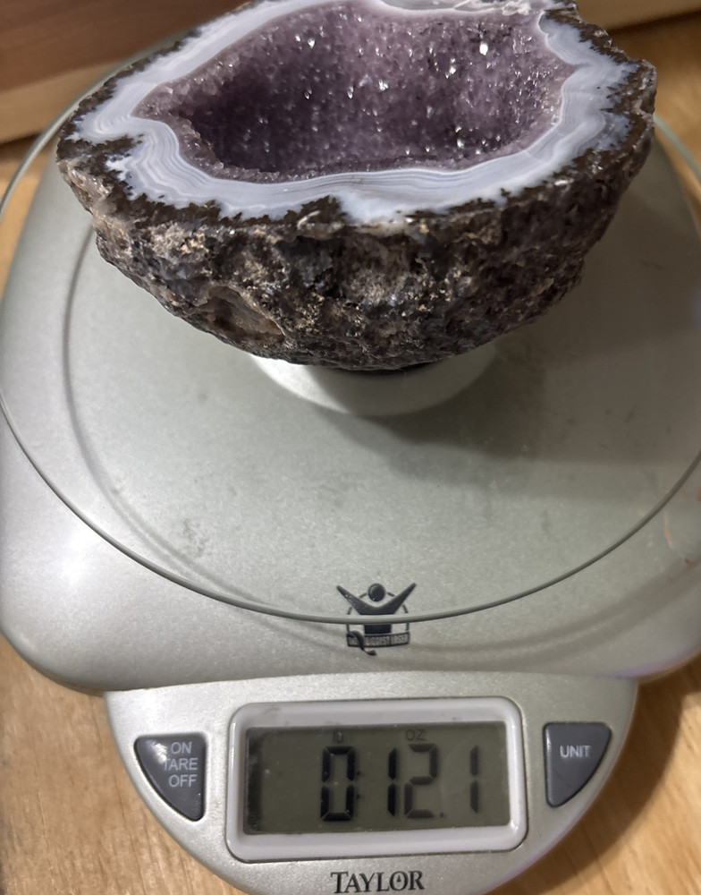 Natural Amethyst Agate Geode 12oz