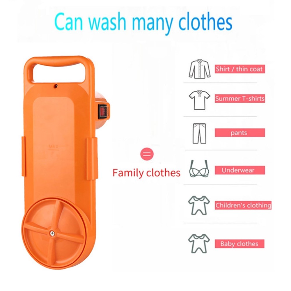 Portable Mini Washing Machine, Bucket Mounted Washing Machine, Compact Semi A...
