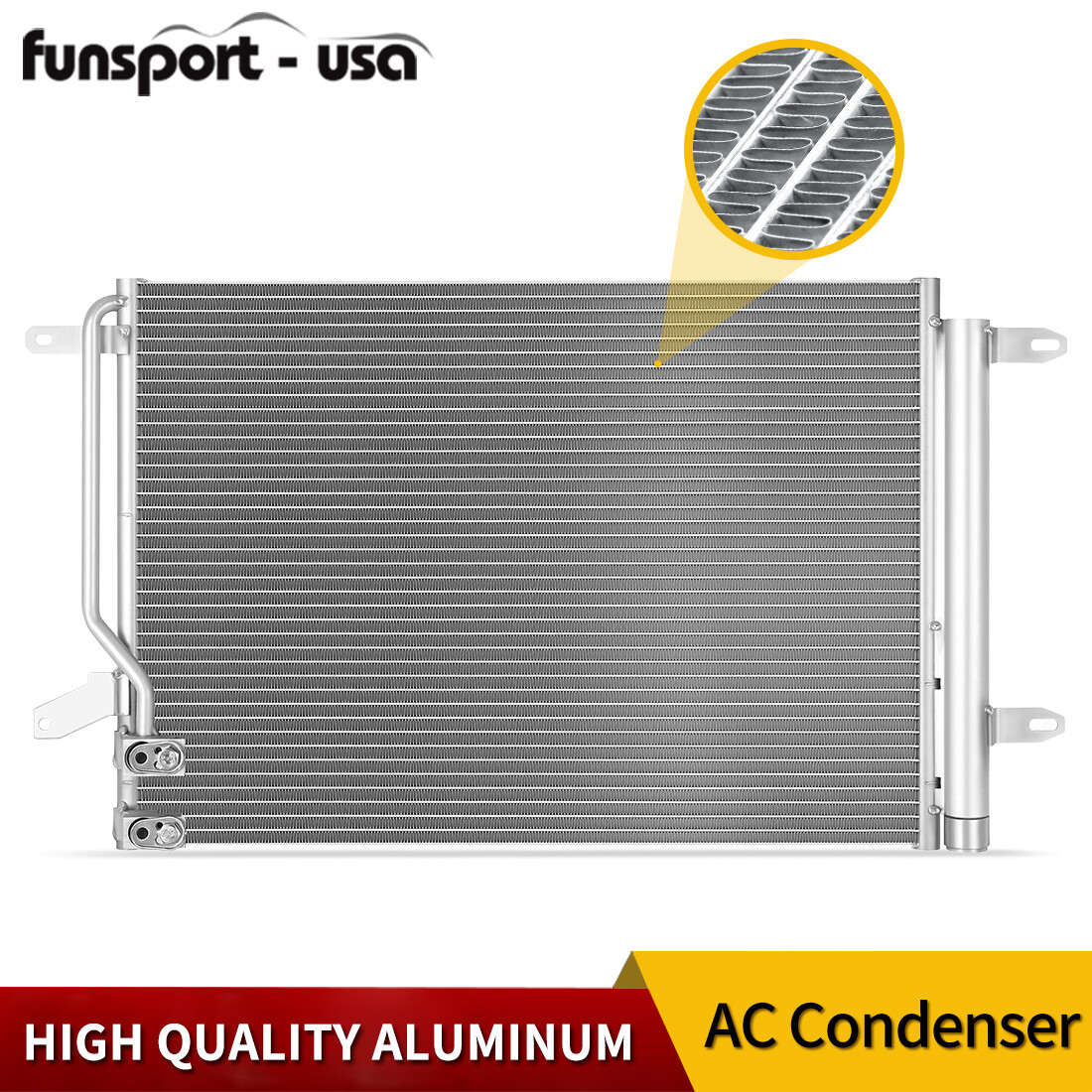 AC Condenser for Volkswagen 2011-2015 Jetta Sedan 2012-2015 Beetle Aluminum
