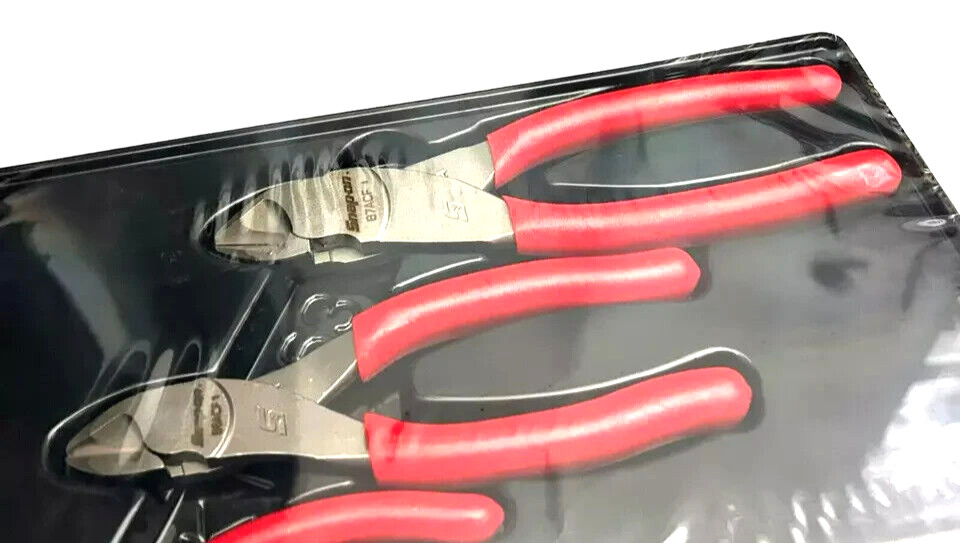 NEW Snap-on™ PL803A 3-pc Soft Grip Pliers Diagonal Cutters Set