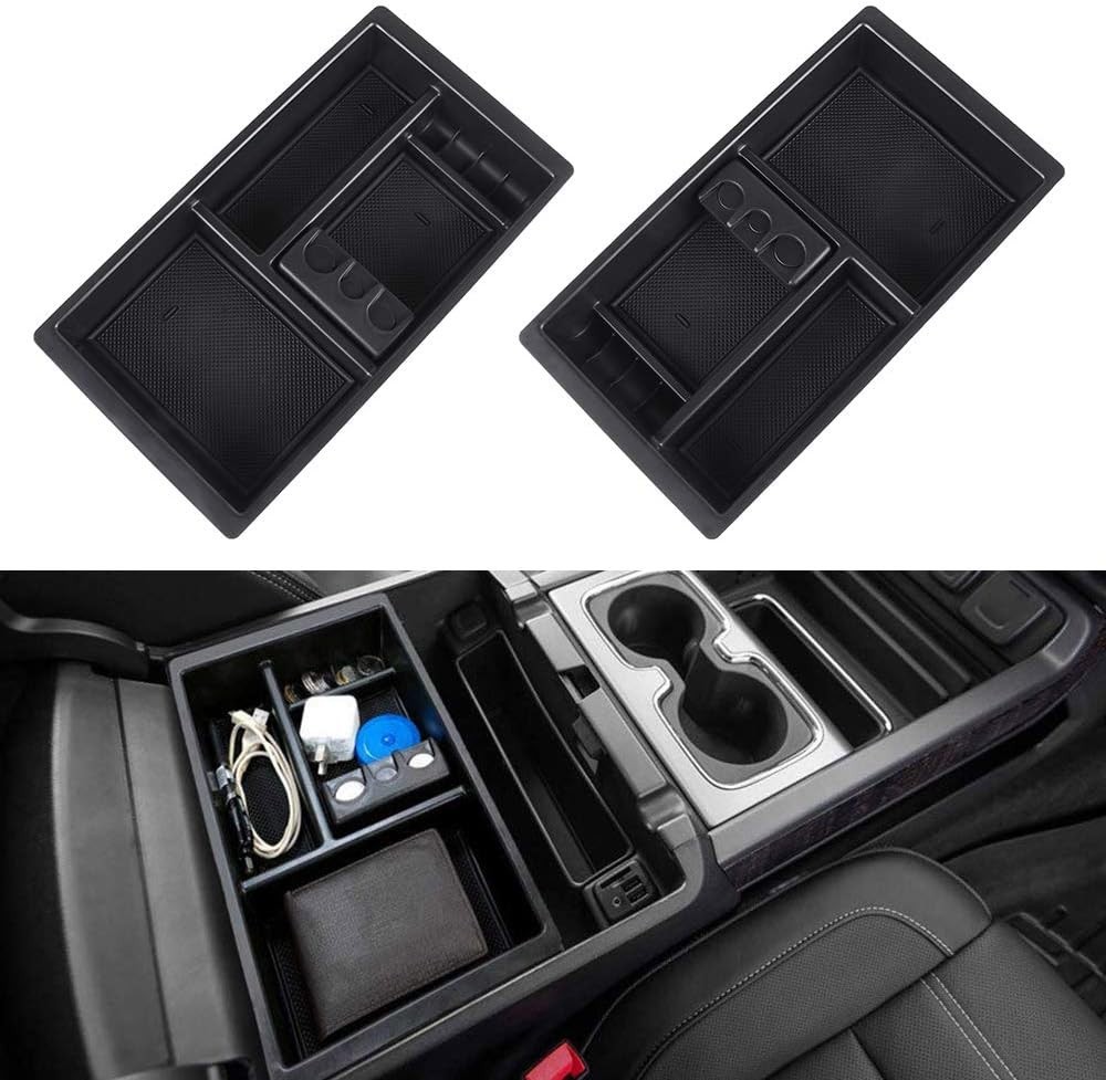 Center Console Organizer Tray & Armrest Storage Box - Compatible with 2014-20...