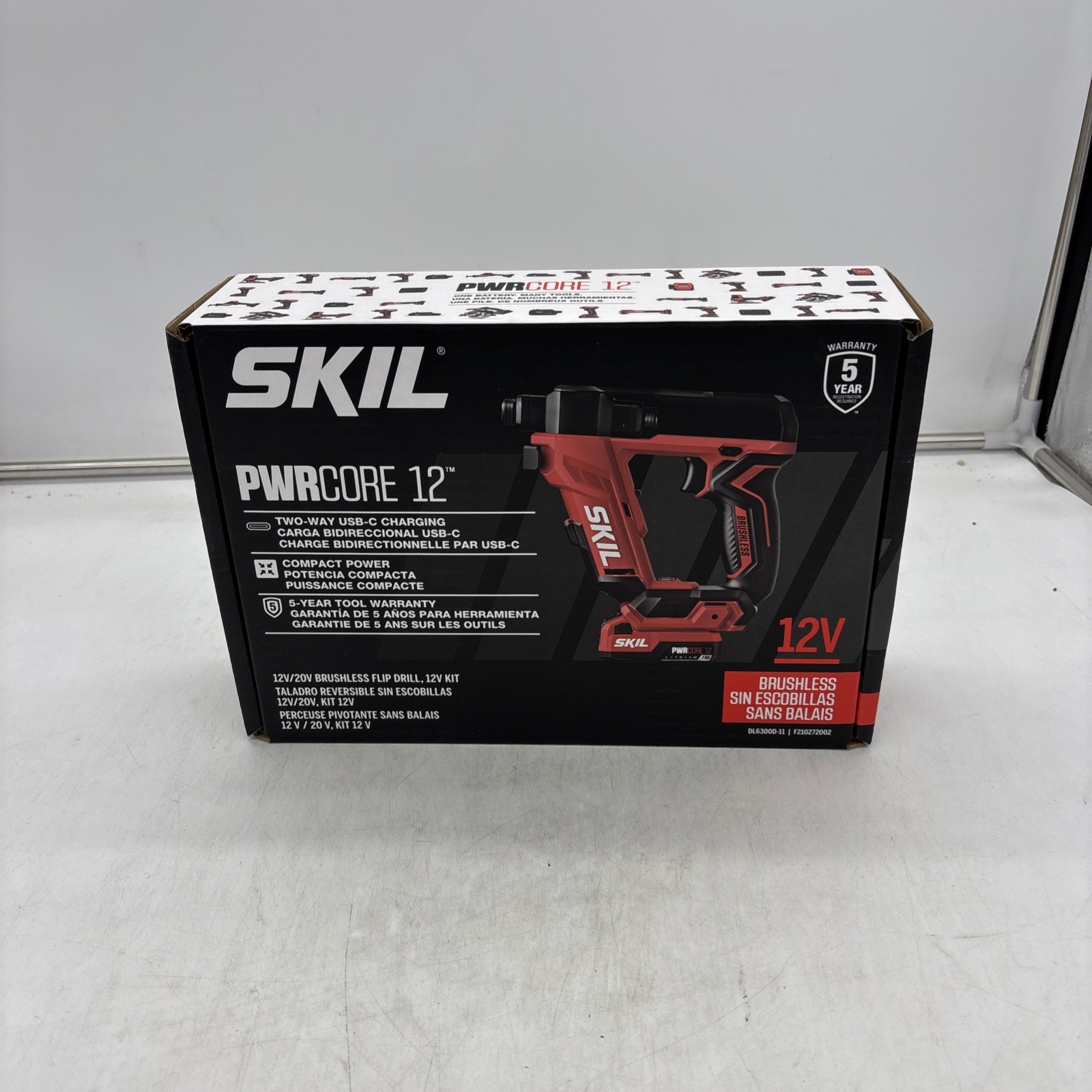 NEW Skil PWRCORE 12V/20V Brushless Flip Drill DL6300D-11 w/Battery/Charger USB-C
