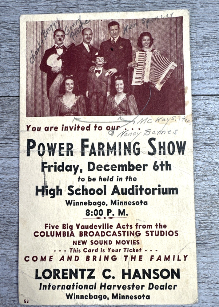 Vintage 1940 Advertisement Post Card Columbia Broadcasting Studios Postmarked