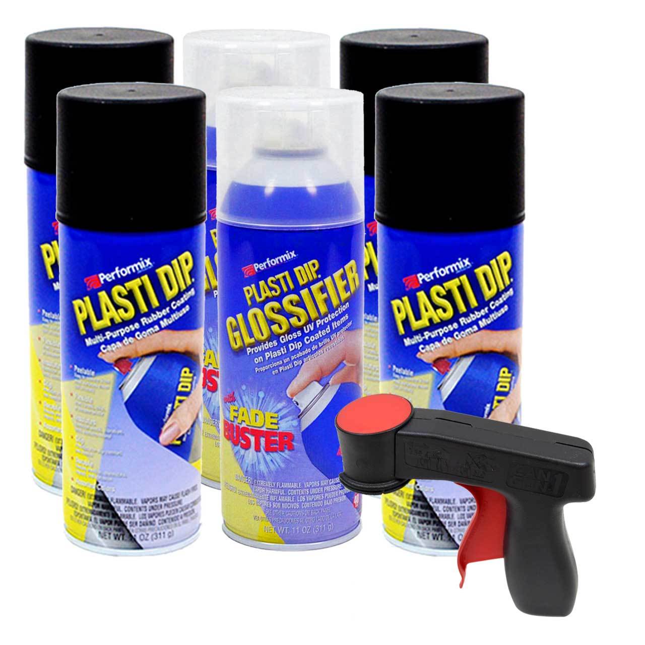 Plasti Dip Black & Gloss Rim Kit: 4 cans Black, 2 cans Glossifier