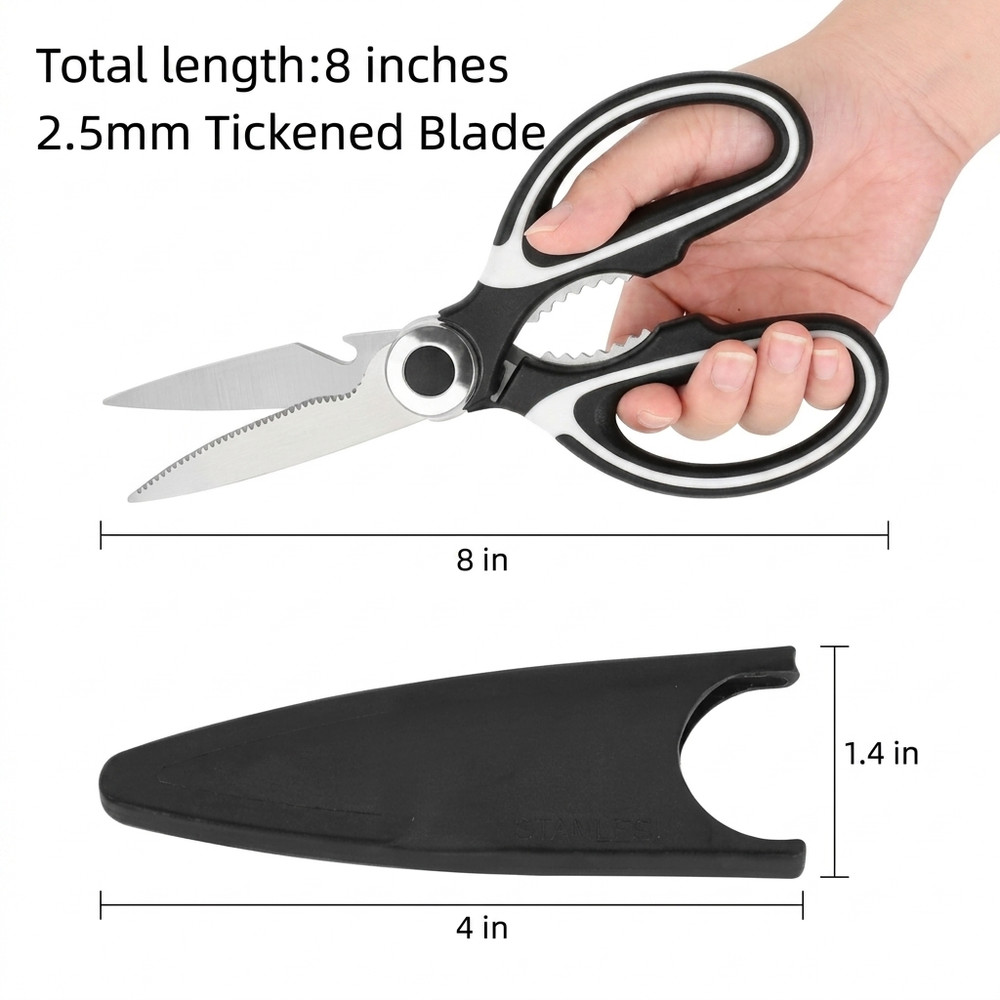 Heavy Duty Kitchen Scissors, Poultry Shears for Meat, Chicken, Bone, Turkey
