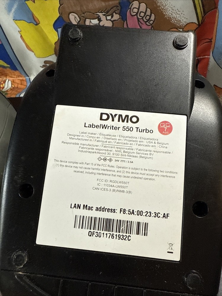 2 LOT DYMO LabelWriter 550 Turbo Thermal Label Printer No Spool Untested