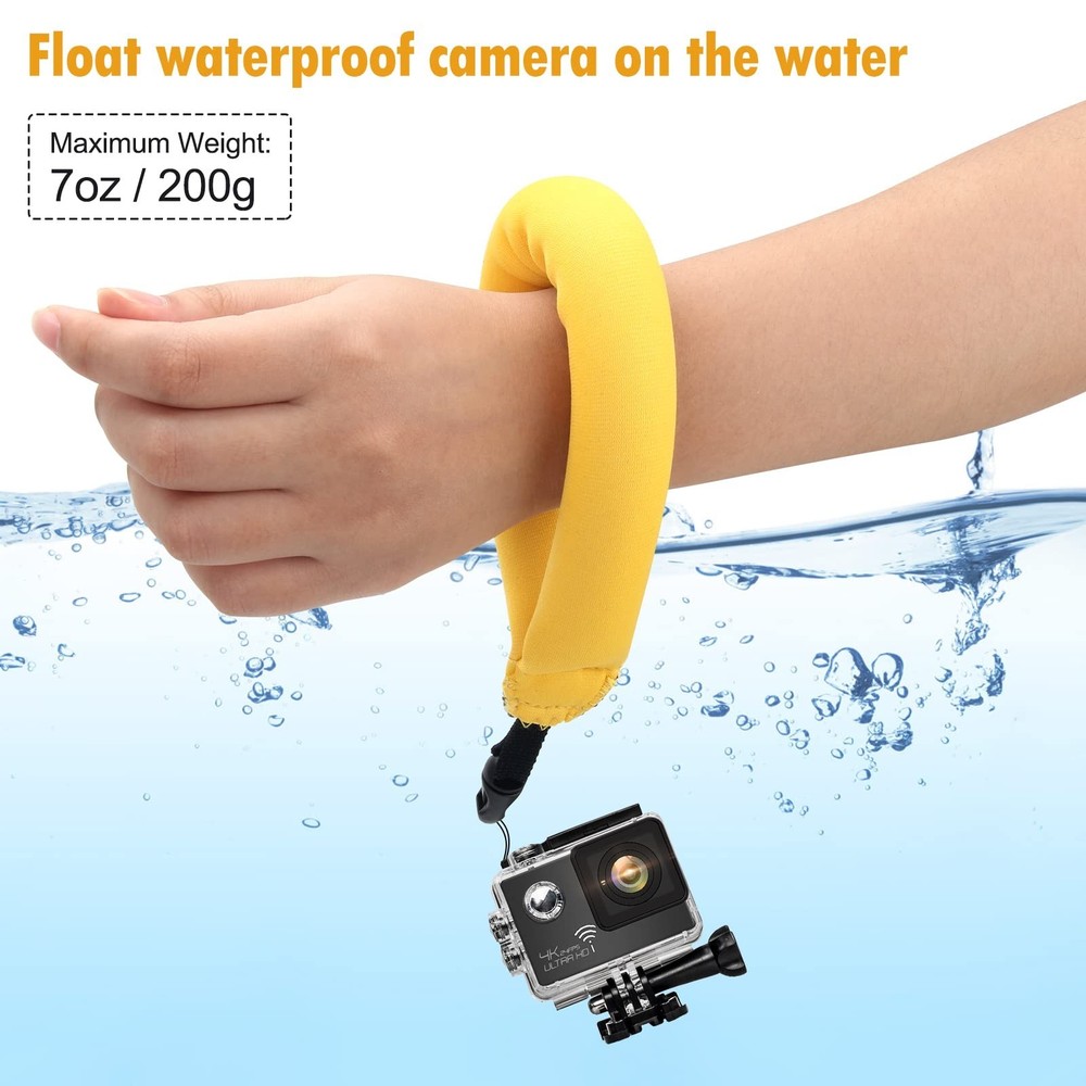 4PCS Waterproof Camera Floats, Floating Camera Strap Float Strap for Underwat...