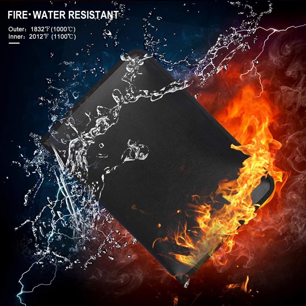 Fireproof Silicone Coated Organizer - Lightweight 13 Pocket Filing Solution