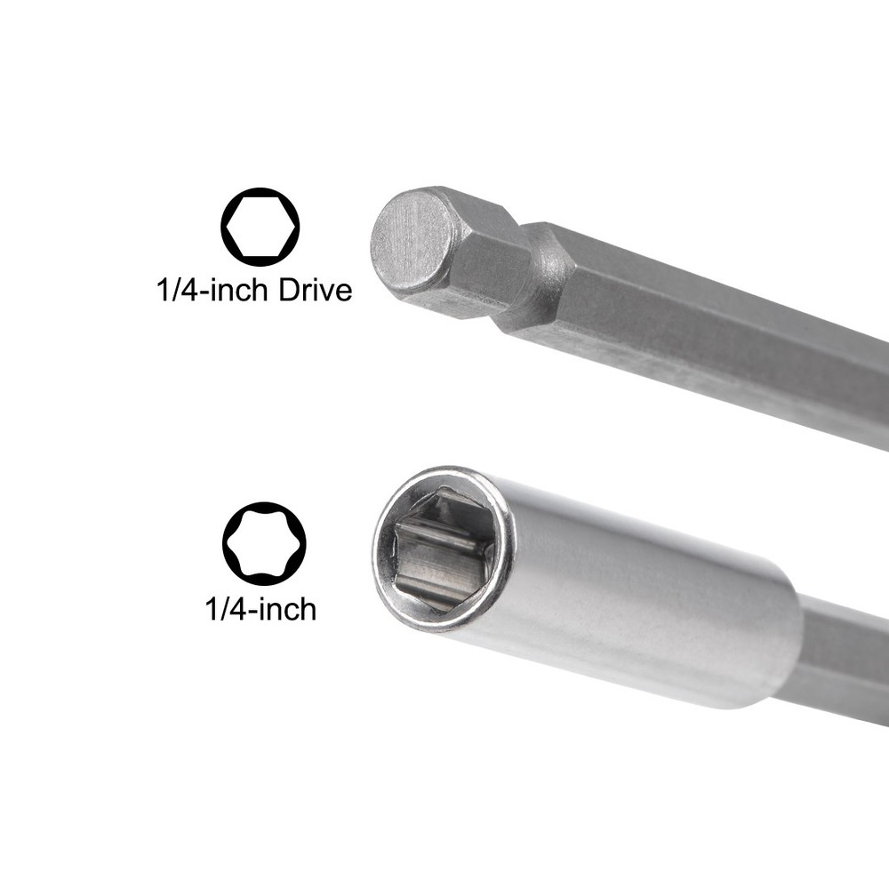 75mm 1/4" Hex Shank Screwdriver Release Tip Extensions 3pcs
