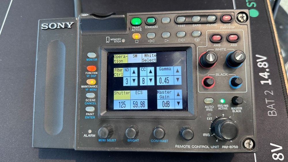 Sony RM-B750 portable camera remote unit with touchscreen