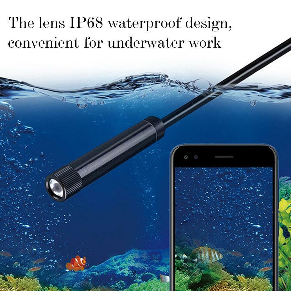 6.5FT Direct Plug To Android Borescope Endoscope Snake Inspection Camera IP67