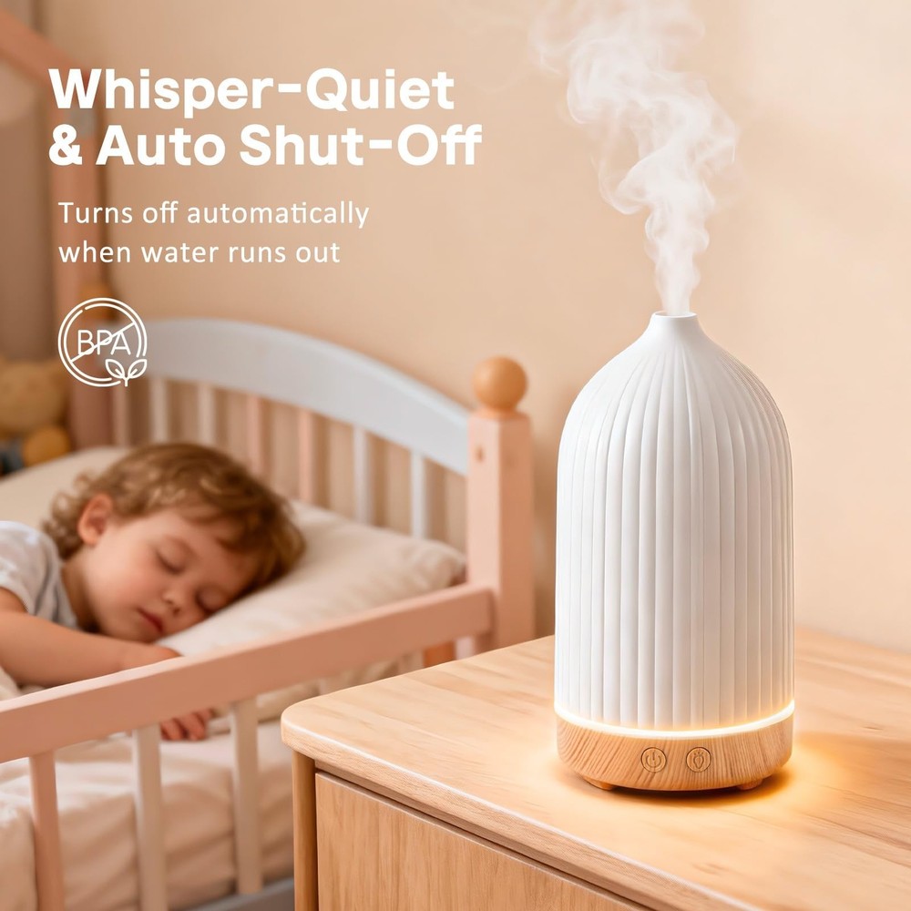 100ML Essential Oil Diffuser, Ultrasonic Cool Mist Aromatherapy Diffuser with...