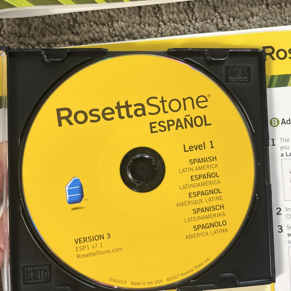 Rosetta Stone Spanish Level 1 Version 3 Complete With Headset