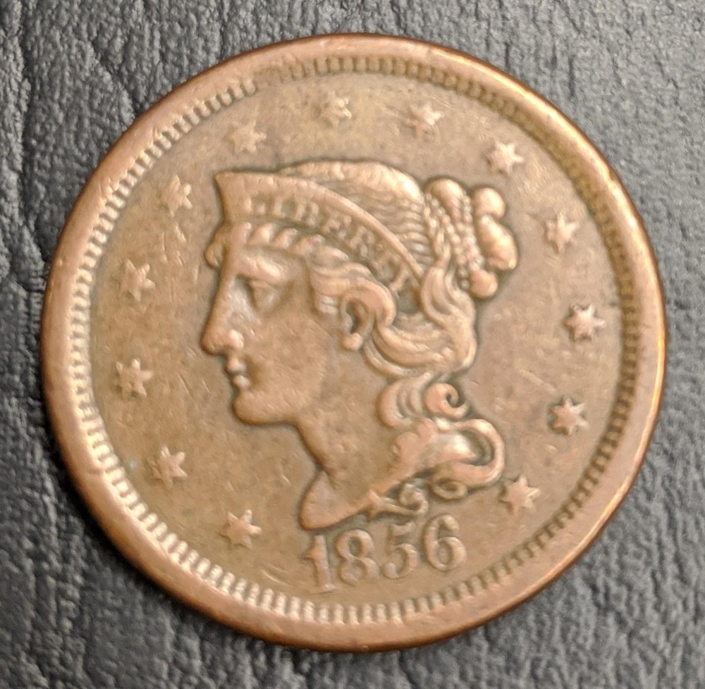 1856 Large Cent | Slanted 5 | Copper 1 cent | Philadelphia