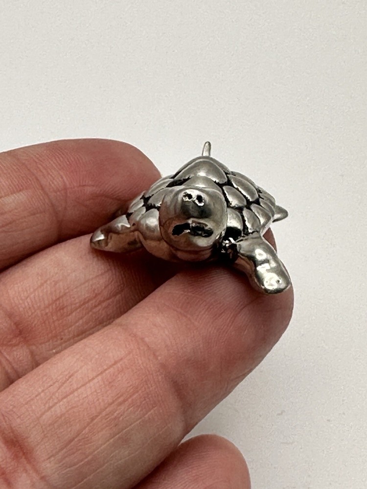Mountain Lopes Pewter Turtle Figure 1.75” Long 1995