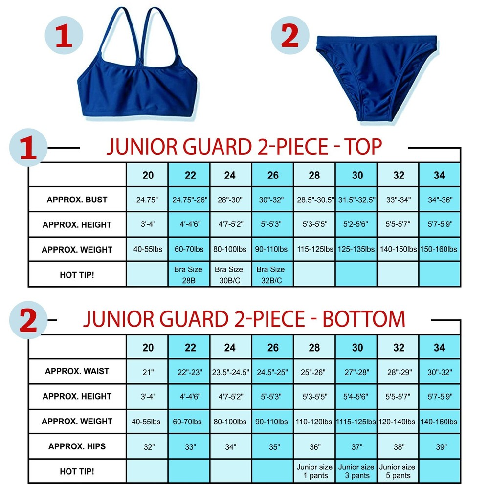 Junior Guard 2-Piece THIN Strap Swimsuit Navy (READ SIZING)
